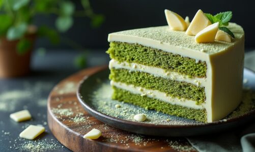 découvrez notre irrésistible cake au thé matcha et chocolat blanc, une délicieuse fusion de douceur et de finesse. parfait pour sublimer vos pauses gourmandes, ce gâteau vous offre une expérience gustative unique et raffinée.