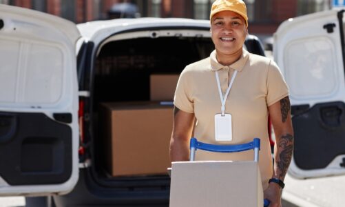 Portrait Of Female Delivery Worker