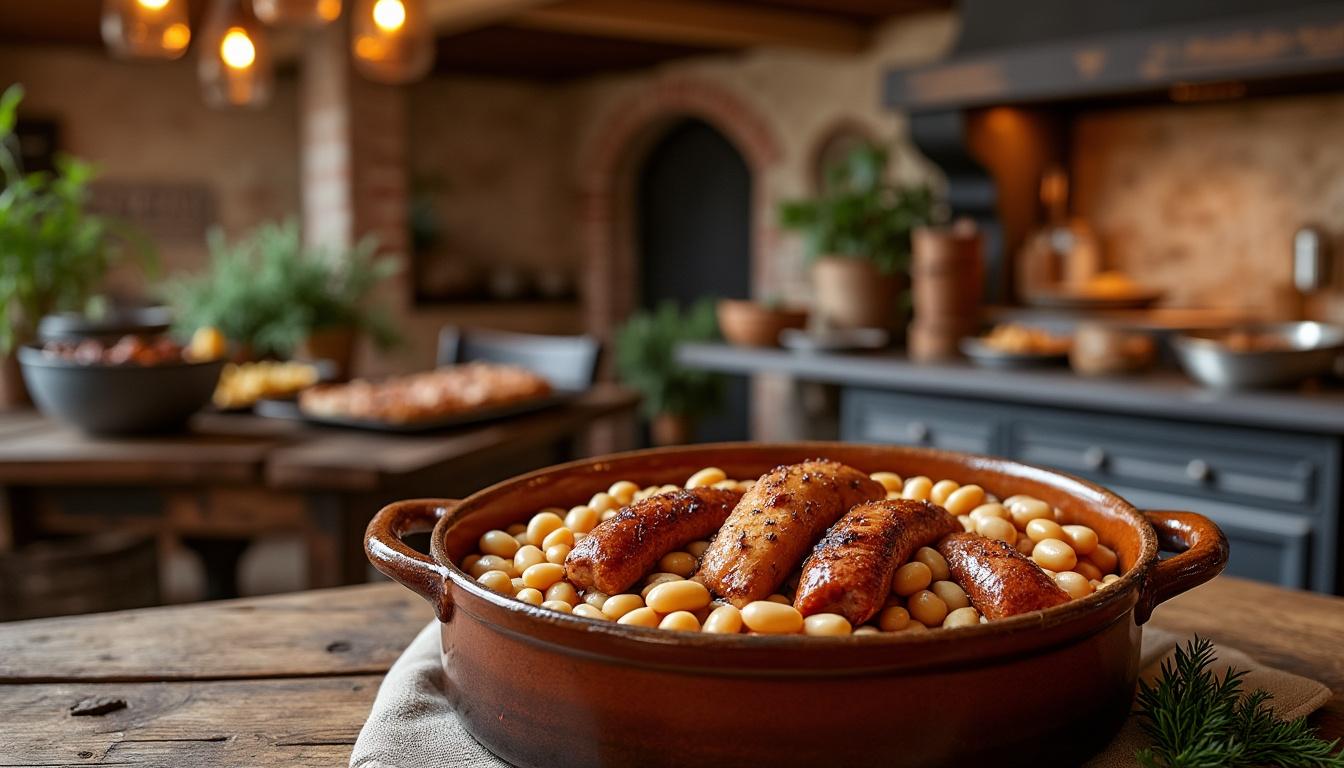 découvrez la recette authentique du cassoulet de castelnaudary, ses ingrédients, étapes clés et variations régionales pour un plat convivial et généreux.