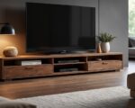 découvrez le meuble tv kaorka k16 xs 120cm en noyer, une pièce élégante et moderne qui s'adapte à tous les styles d'intérieur. pratique et tendance, il sublimera votre salon tout en optimisant votre espace multimédia.