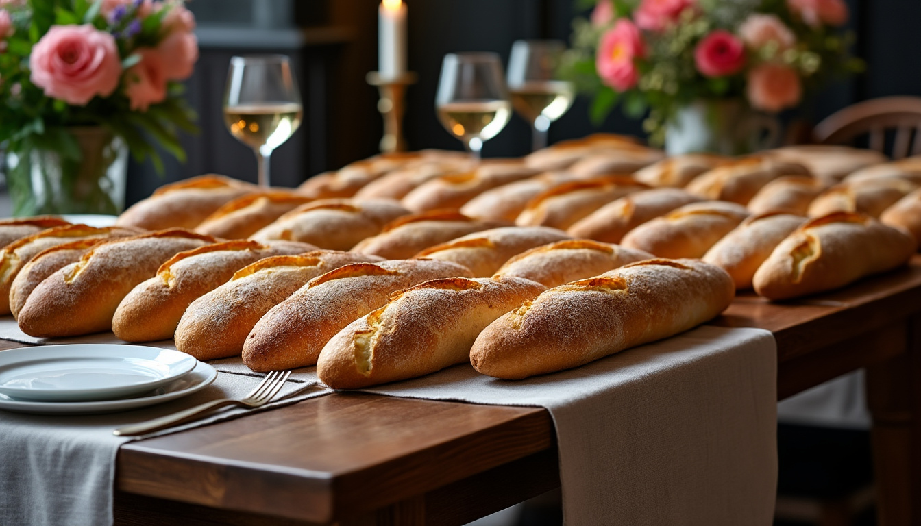 découvrez combien de baguettes prévoir pour un événement de 20 personnes et organisez votre réception sans stress grâce à nos conseils pratiques pour bien doser le pain.