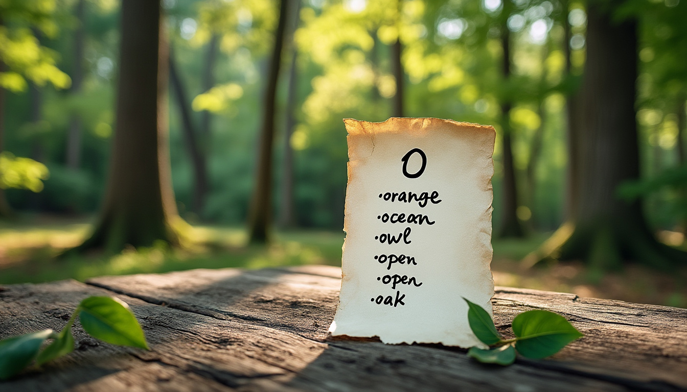 découvrez comment intégrer efficacement la liste des mots anglais commençant par o dans votre apprentissage pour améliorer votre vocabulaire et votre maîtrise de la langue.