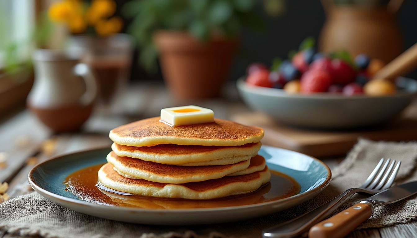 découvrez la recette authentique des pancakes de grand-mère, moelleux et délicieux à chaque bouchée, pour un petit-déjeuner gourmand et réconfortant.