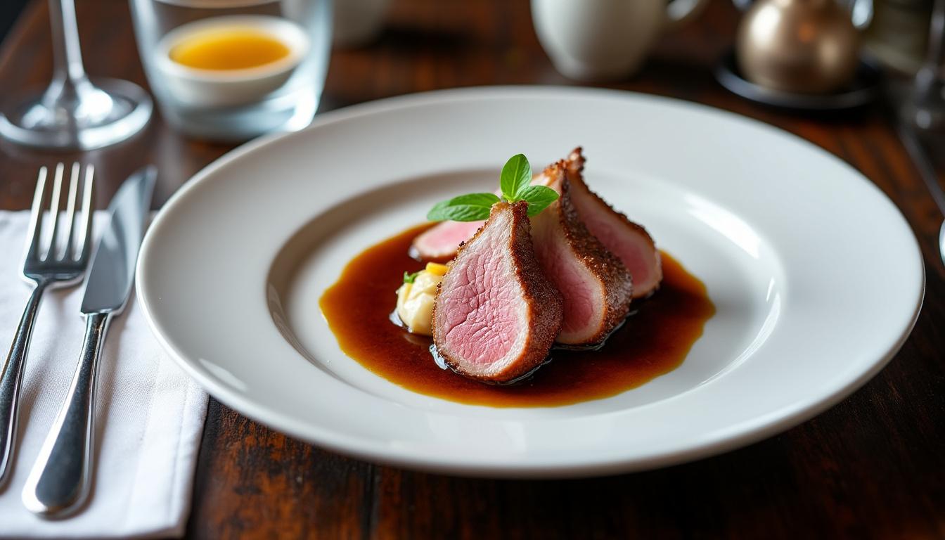 découvrez notre recette d’aiguillettes de canard sauce foie gras, une explosion de saveurs en bouche pour un plat raffiné et gourmand.