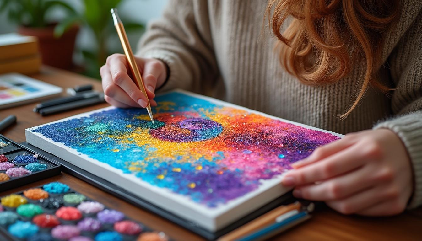 explorez le monde fascinant des broderies diamant et exprimez votre créativité à travers des designs étincelants et colorés.