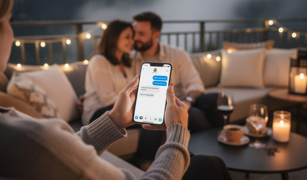 envoyez un sms pour souhaiter une bonne soirée romantique et exprimez vos sentiments avec douceur et sincérité.