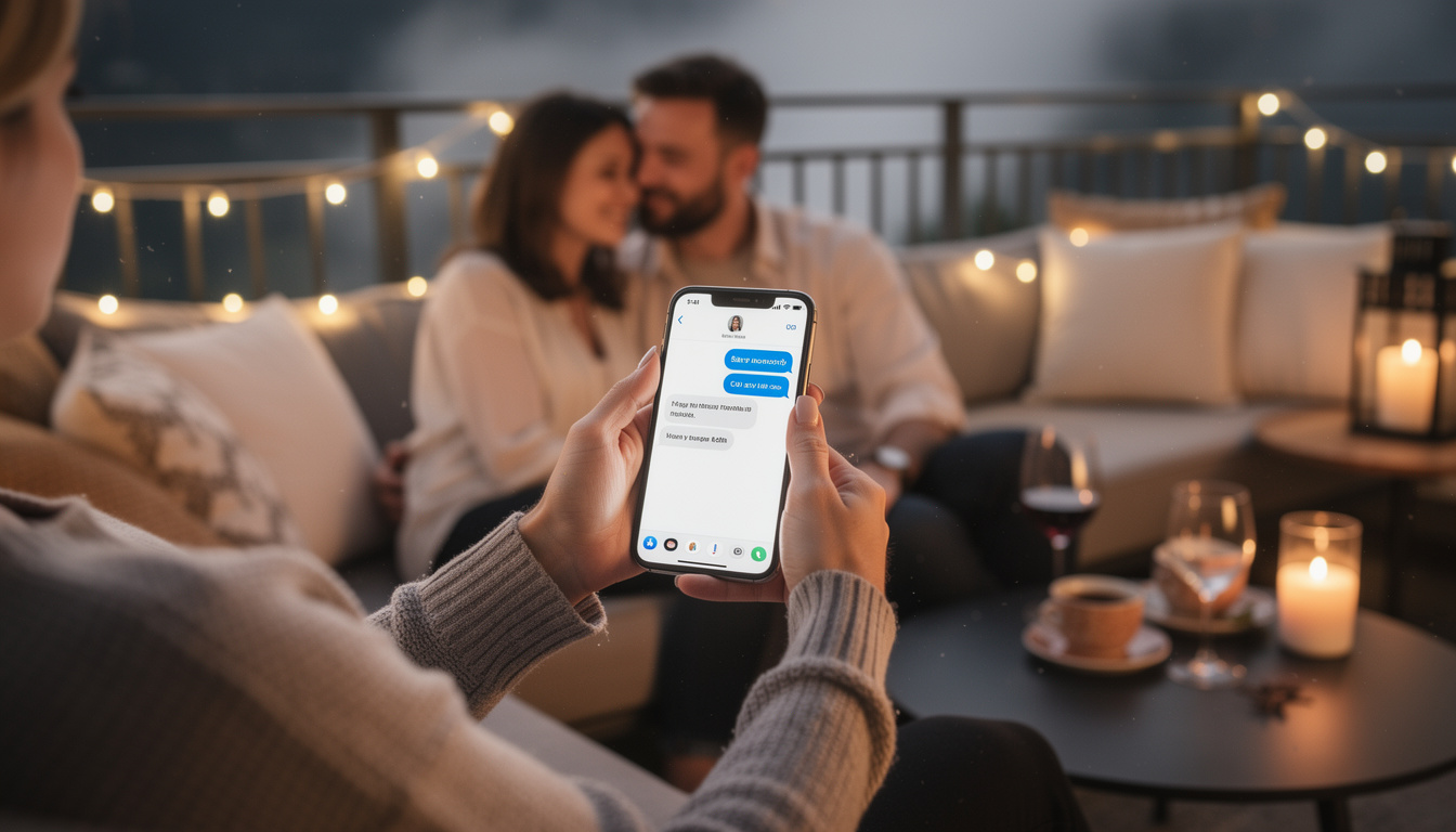 envoyez un sms pour souhaiter une bonne soirée romantique et exprimez vos sentiments avec douceur et sincérité.