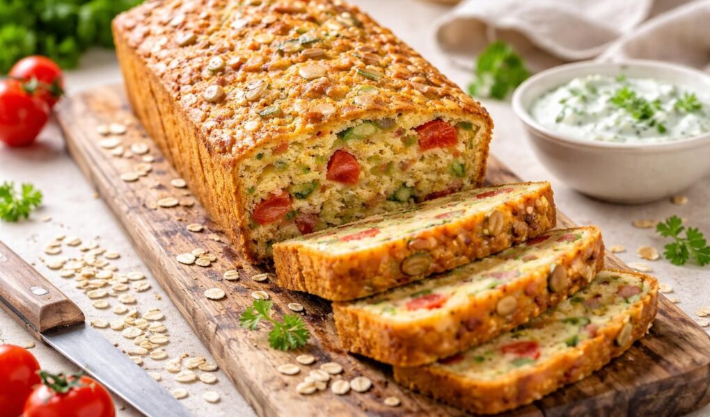 découvrez notre recette rapide et saine de cake salé aux flocons d'avoine, prêt en seulement 12 minutes, pour un repas délicieux et nutritif.