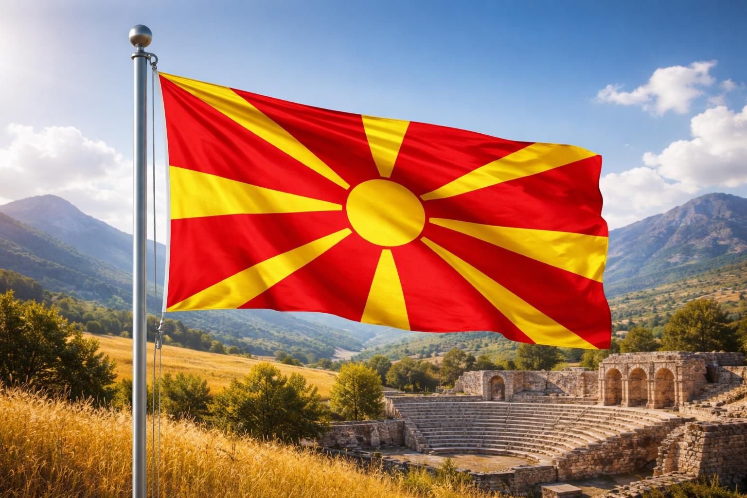 découvrez la signification des couleurs et les symboles du drapeau macédonien, reflétant l'identité nationale et l'histoire de la macédoine.