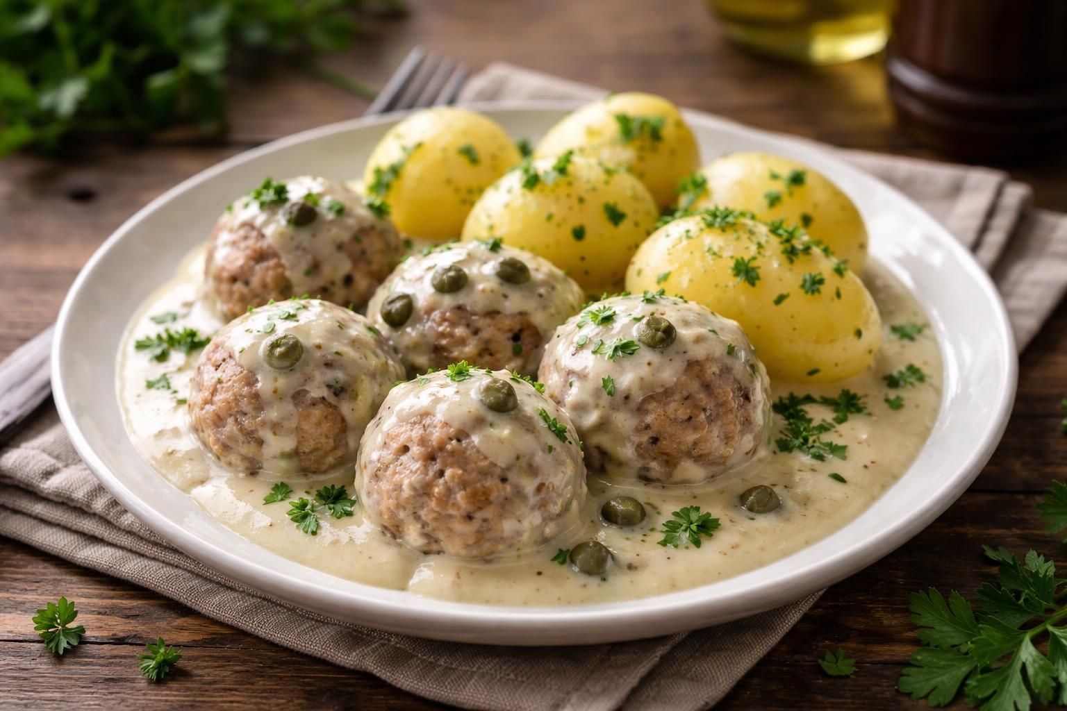 découvrez la recette authentique des königsberger klopse, ces boulettes de viande traditionnelles allemandes en sauce blanche aux câpres, un plat emblématique à savourer chez vous.