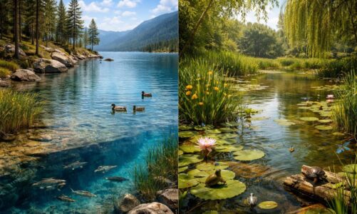 Les écosystèmes aquatiques dévoilés : différence entre un lac et un étang