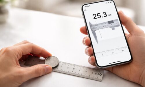 Mesure précise d&rsquo;objets avec une règle en cm sur téléphone