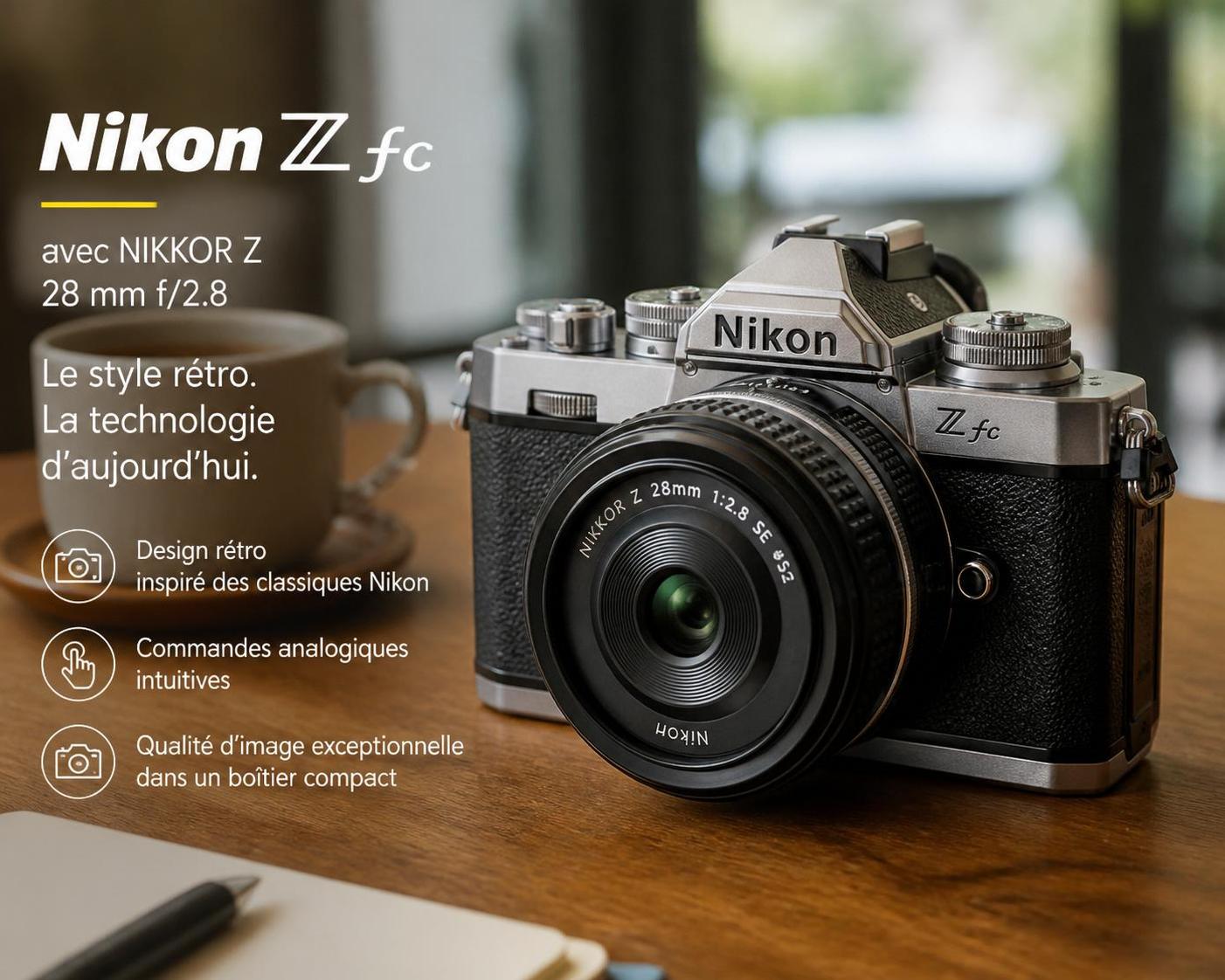 découvrez notre test complet du nikon z fc avec l'objectif nikkor z 28 mm f/2.8 se. tout ce qu'il faut savoir avant de choisir cet appareil photo hybride au design vintage et performant.