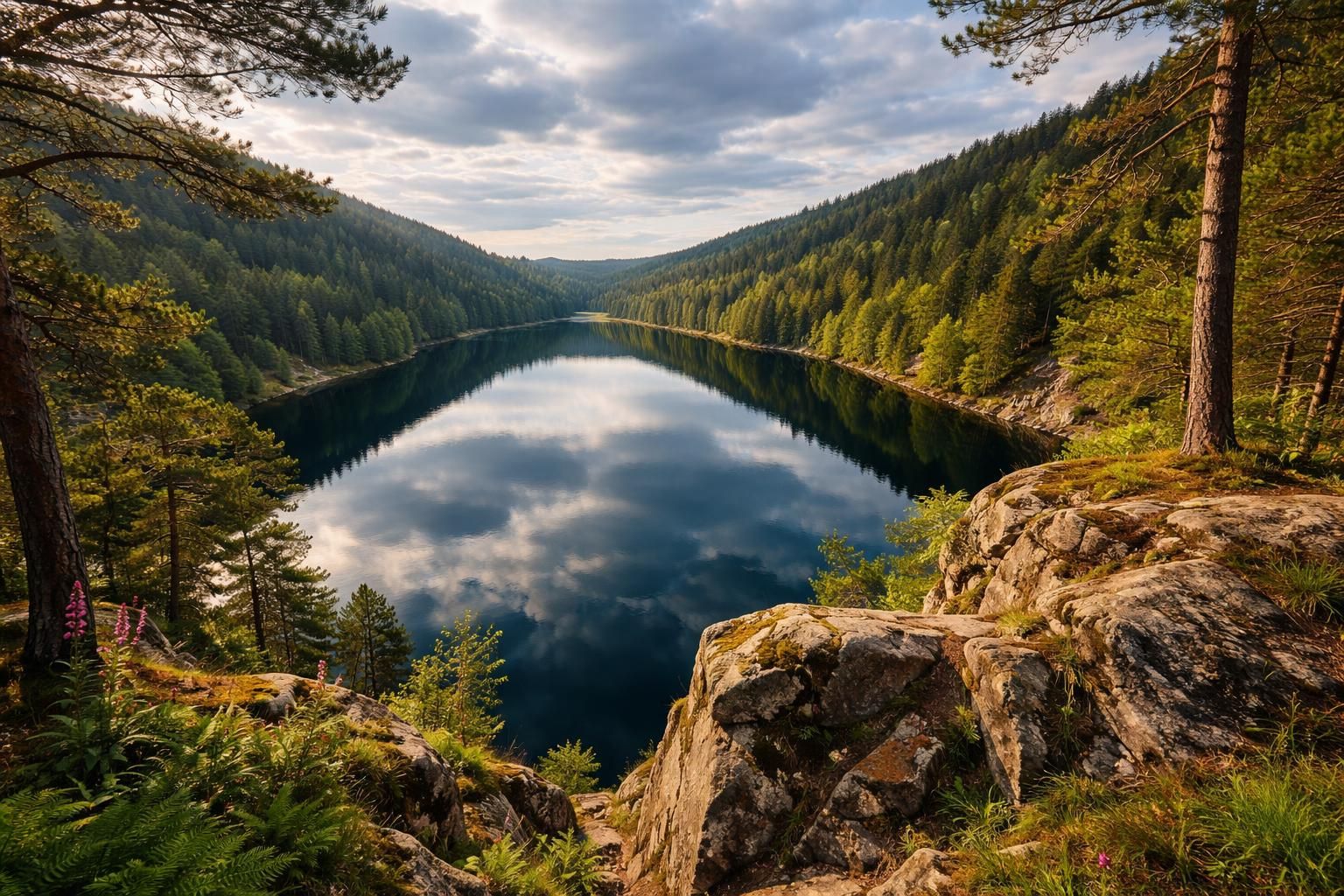 découvrez une photographie unique du lac situé à la latitude 48.070569 et longitude 6.855323, capturée sous un nouvel angle pour révéler toute la beauté naturelle du paysage.