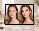 découvrez un book maquillage avant/après professionnel accessible dès l'accueil sur ipad, idéal pour présenter vos transformations avec style et efficacité.